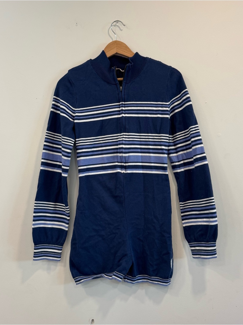 Free People Blue Striped Onesie Romper ( 70s / 80s vintage style)